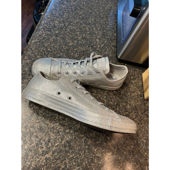 Converse Chuck Taylor All-Star Lifestyle Low Top Sparkling Silver - Picture 7 of 12